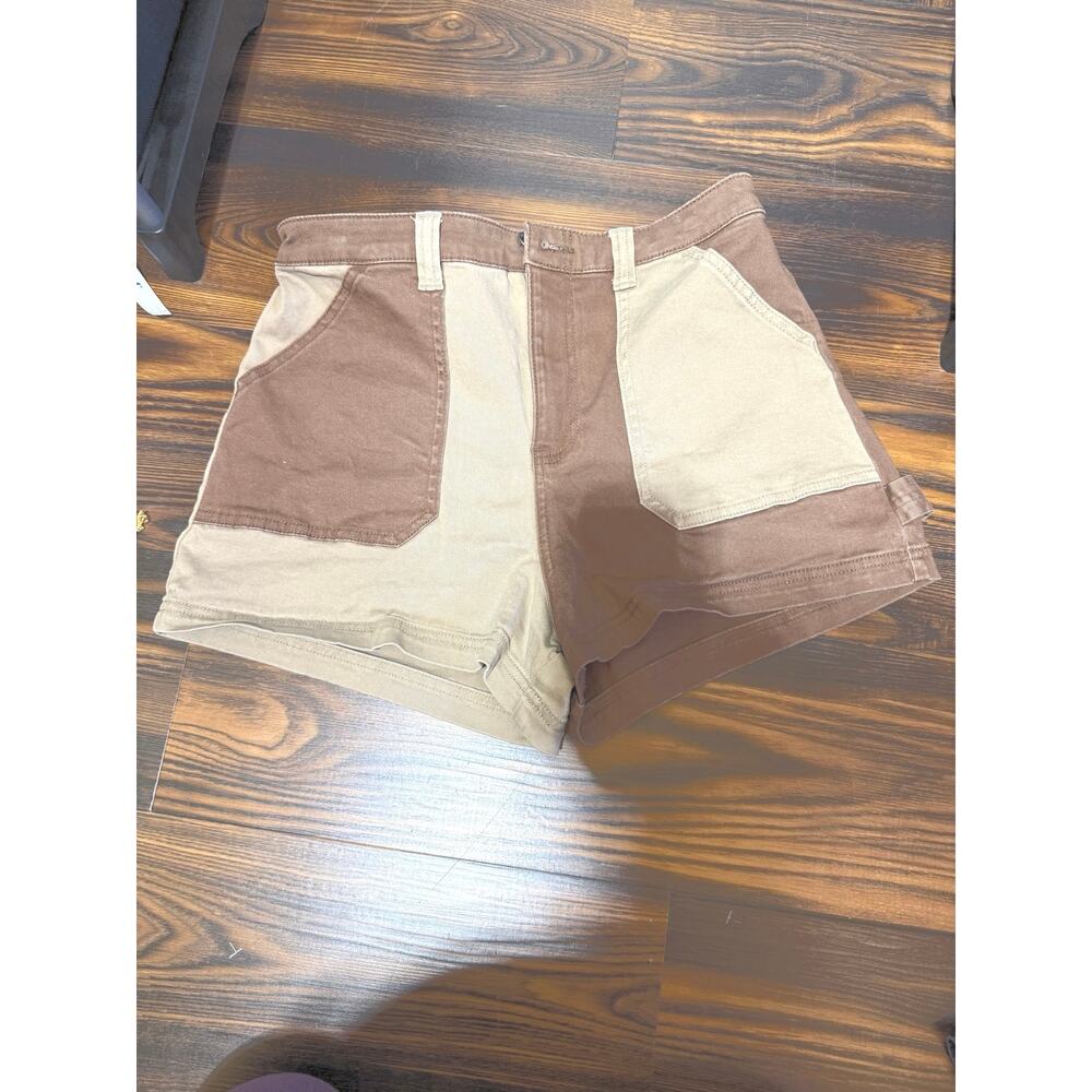 Hollister Ultra High Rise Color Blocked Carpenter Shorts Size M